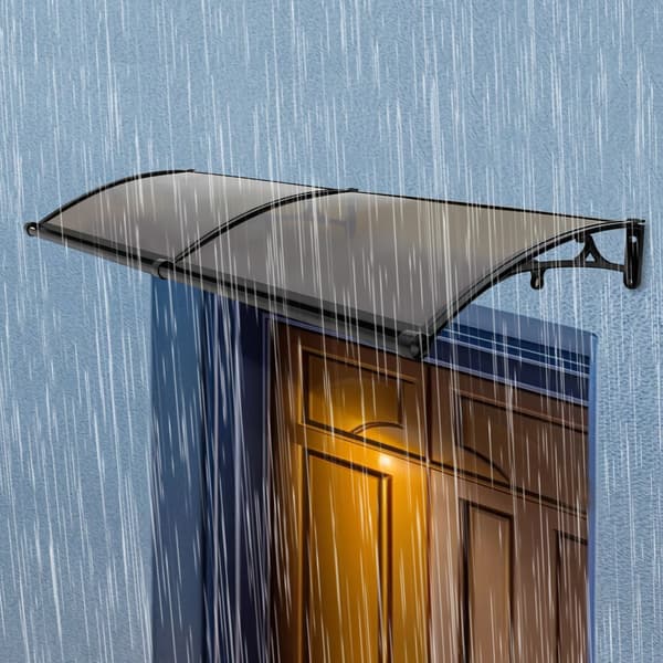 Ark Rainshed, Holdbart Aluminiumlegering, Moderne Design,sort, 200X60cm