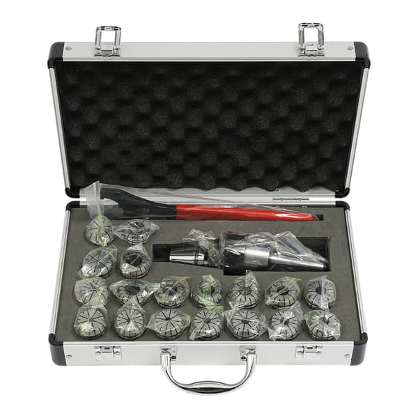 CNC Chuck Set, 19 Delar, Hög Precision,Silver