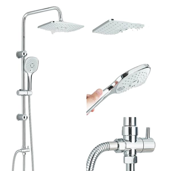 Regnbruser System, Håndholdt Bruser, Vægmonteret Installation,Krom