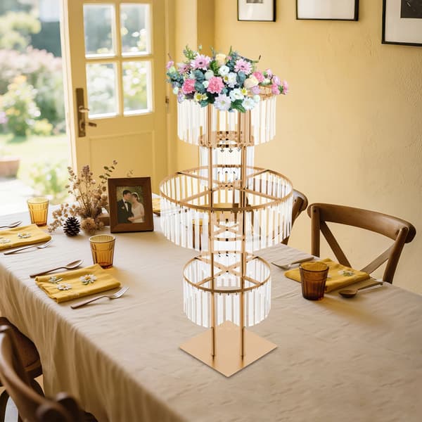 Blomsterställning, 5-nivåer Elegant Design, Lätt Montering,Guld