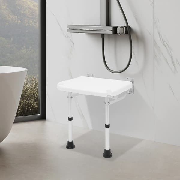 Toiletstol, Justerbar Højde, Foldbart Design,HVID
