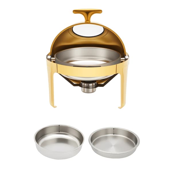 Chafing Dish, Rostfritt Stål, Rund Form,Guld