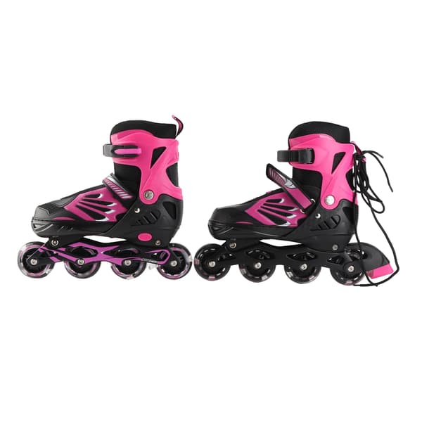Inline skates, justerbar pasform, lysende hjul,M