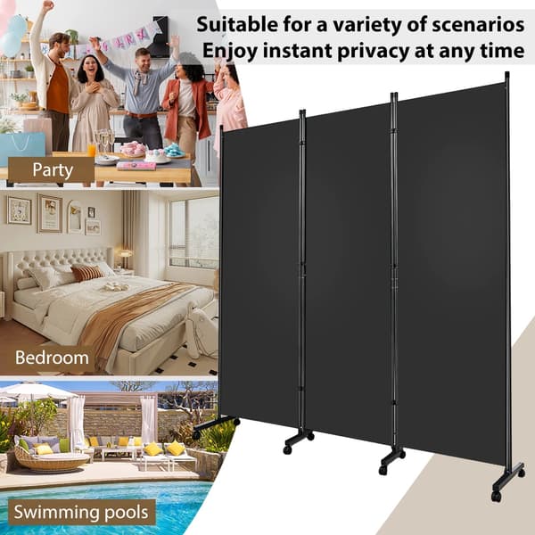 Rumsavdelare, Mobilitets hjul, Flexibel design,1 set