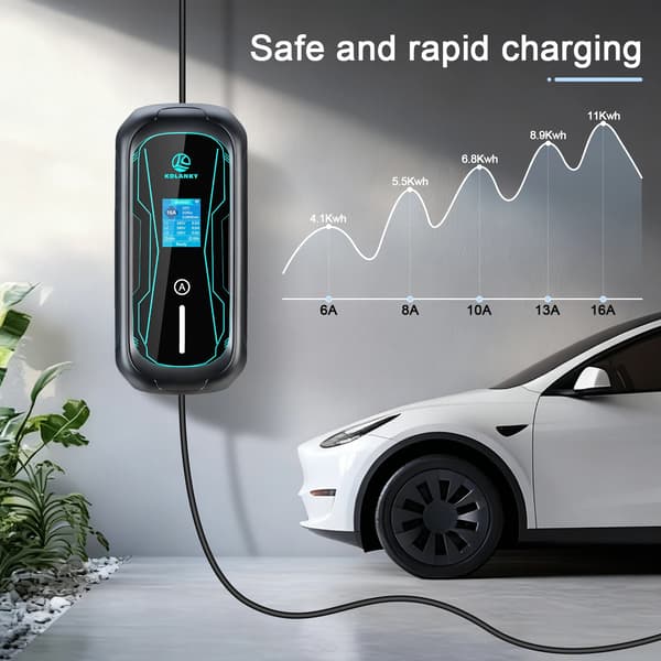EV-lader, Bærbart Design, Smart App Kontrol,11KW 5M