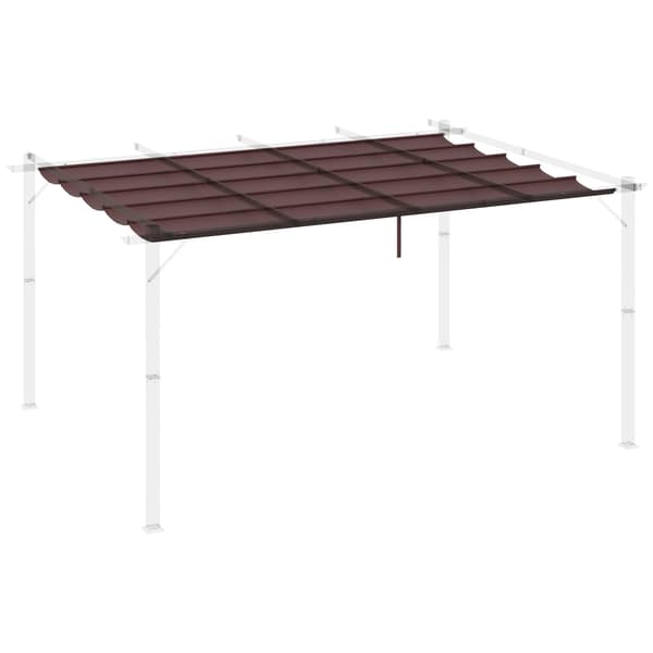 Pergola Täckning, Justerbart Skugga, Hållbart Polyester Material,Choklad