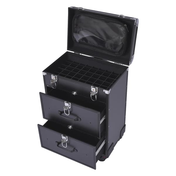 Makeup Train Case, 3 Lag, Høj Belastningskapacitet,sort