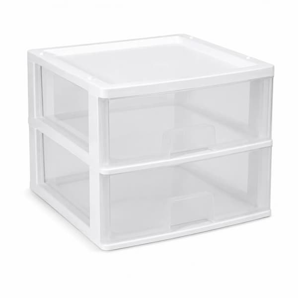 Förvaringslåda, 2-nivå, Mångsidig Organisation,Vit