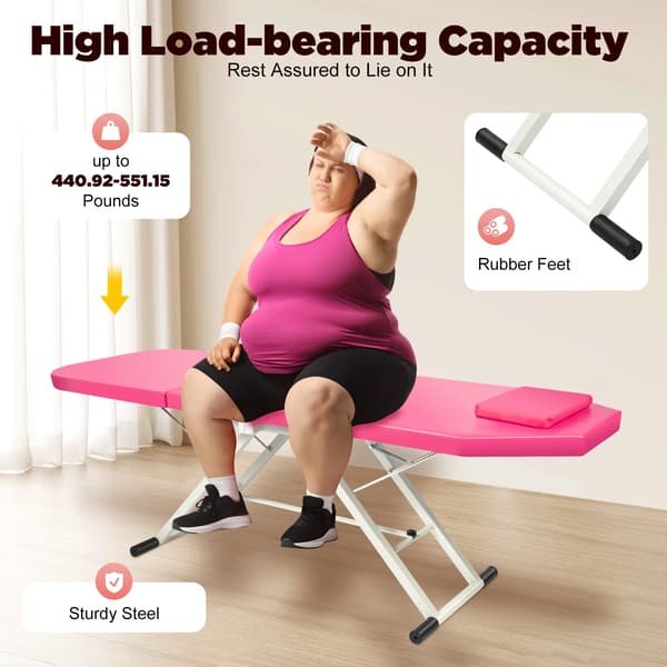 Massagebord, Justerbart Design, Professionelt Brug,Pink