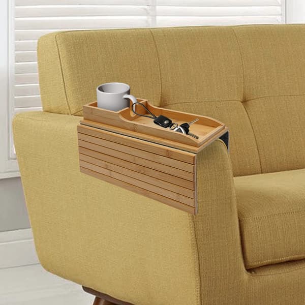 Soffa Armstöd Brickbord, Slitstarkt Bambu, Platsbesparande Design,Bambu