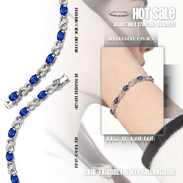 Armband, Wrap Stil, Iolitsten,Silverpläterad