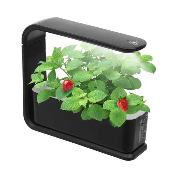 Hydroponisk planterare, inomhusväxtsystem, effektiva ljusfunktioner,svart