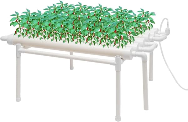 Hydroponiskt växtsystem, 54 planteringshål, inomhusträdgårdskit,VIT