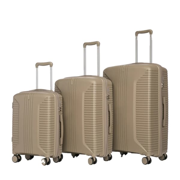 Bagageset, inbyggt lås, hållbart material,Khaki