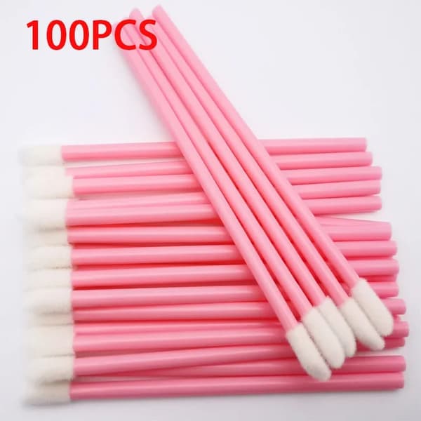 Makeupbørste, 100 Stykker, Svampemateriale,A0026-100PCS Pink