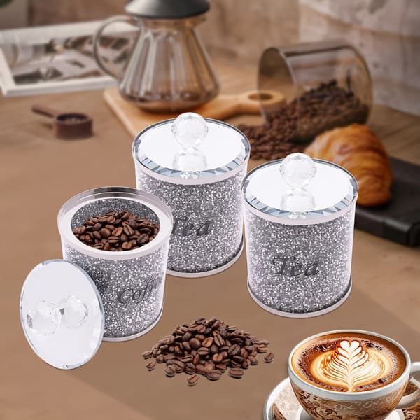 Glasburkset, Lufttät Förvaring, Säker Material,Silver