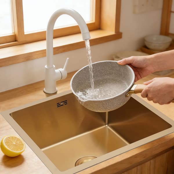 Køkkenvask, Holdbart Rustfrit Stål, Rummelig Design,Guld
