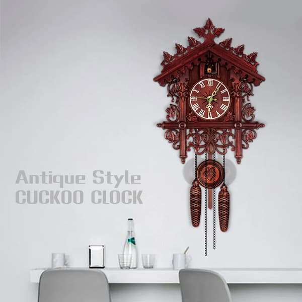 Väggklocka, Husformad Design, Dekorativt Element,Röd