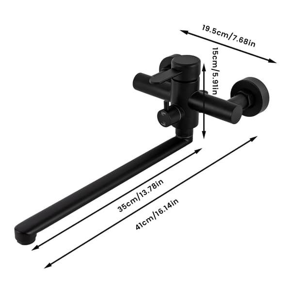 Køkkenvandhane, Multifunktionel Spraypistol, 360° Rotérbar,sort