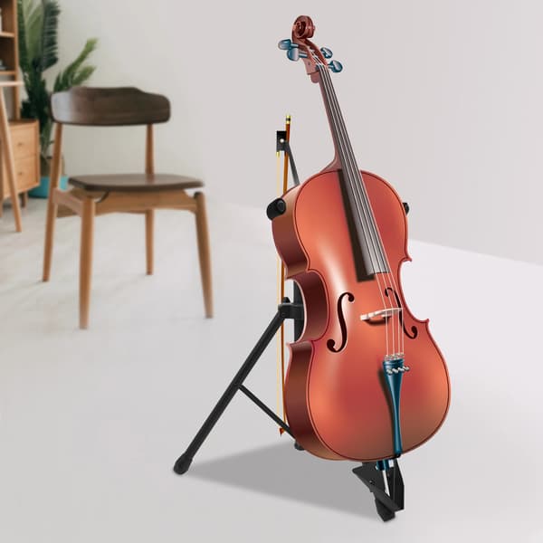 Cello Stativ, Justerbar Højde, Robust og Bærbar,sort