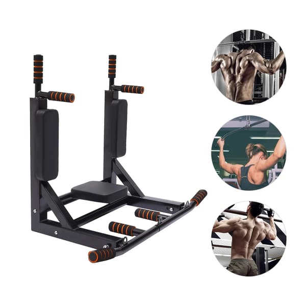 Pull Up Bar, Vægmonteret, Multi-Greb Design,sort