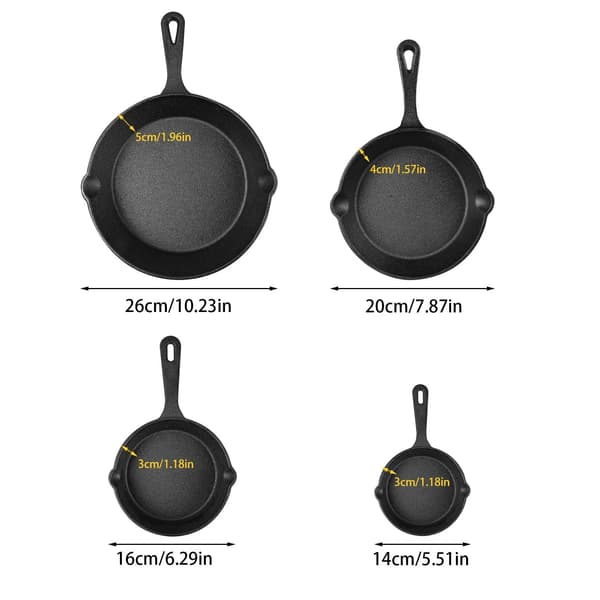 Stekpanna, Gjutjärn, Ergonomisk Design,1 Set