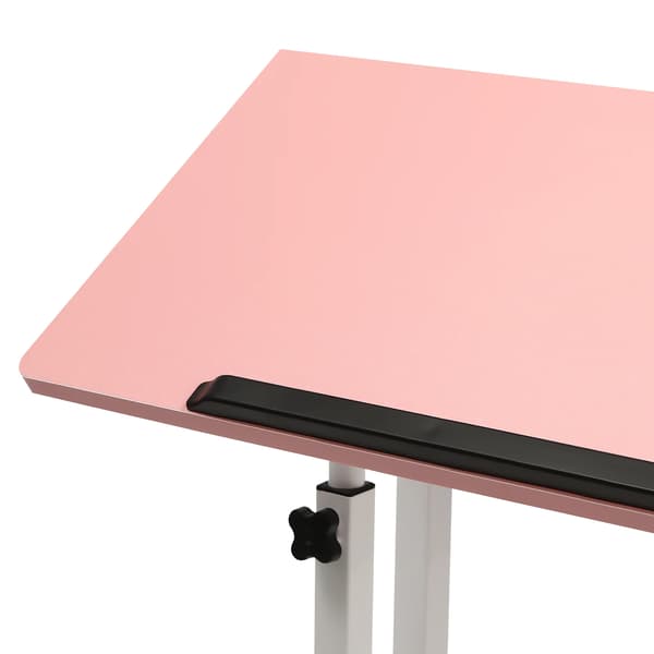Datorbord, Justerbar Höjd, Mobil Design, Montering Krävs,Rosa