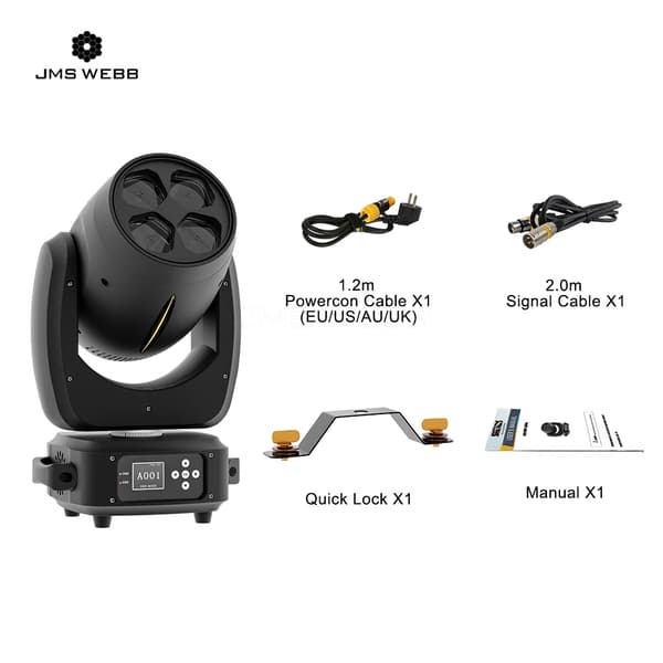 LED Scenljus, RGBW Effekter, Dynamisk Rörelse,4x40w stråle