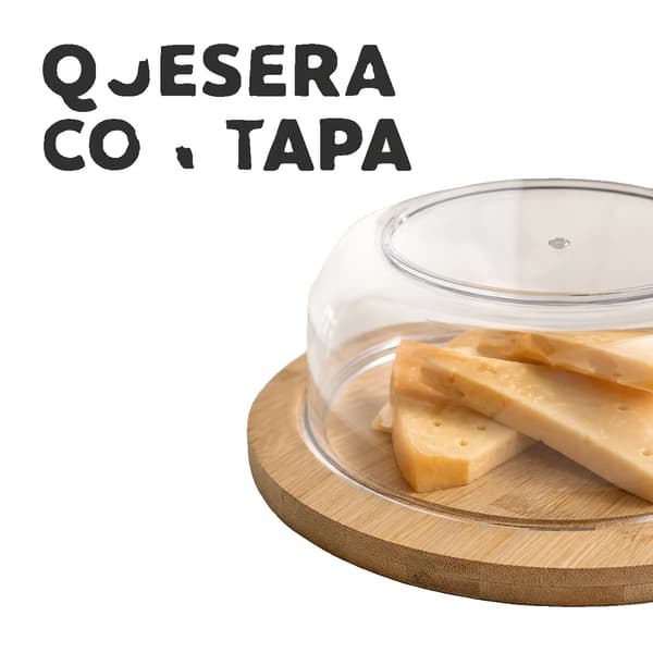 Juustoruoka, Lasikansi, Bambupohja,Monivärinen