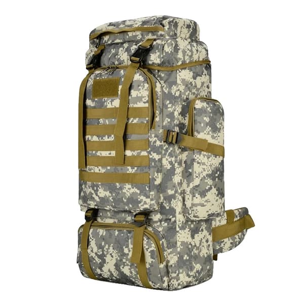 Bjergbestigningspose, Rummelig Kapacitet, Holdbart Design,80L (ACU)