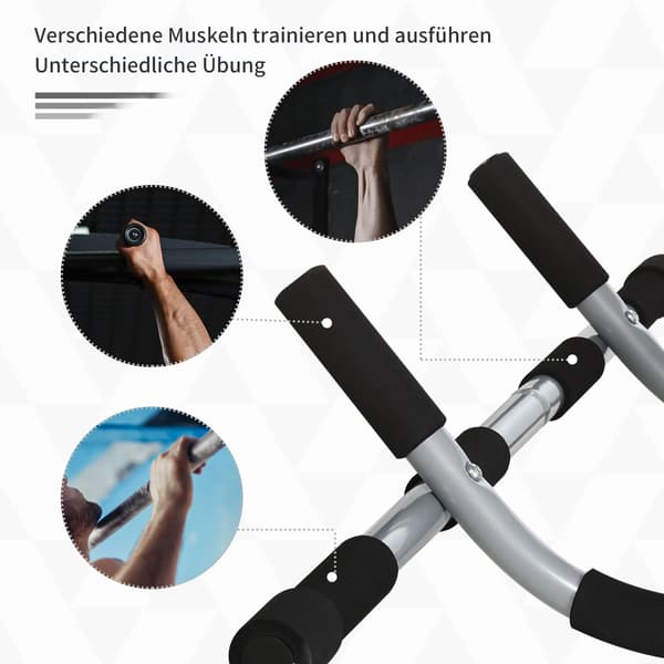 Pull-Up Bar, Justerbar Passform, Halkfritt Grepp, Svart