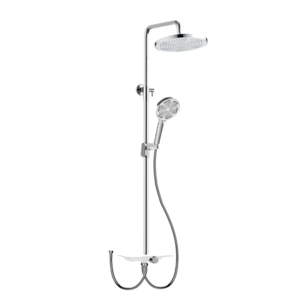 Duschsystem, Justerbar Duschpelare, Regnduschhuvud,silver