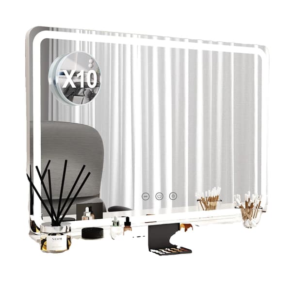 Speglar med belysning, Dimbar Touch Control, Modern Hollywood Stil,VIT