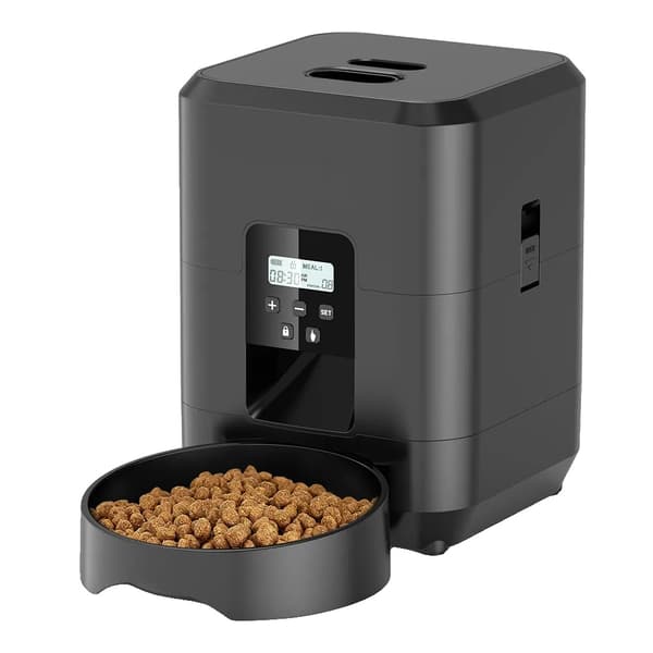 Automatisk kæledyrsfeeder, 2L kapacitet, app-styret,2L Knap Sort