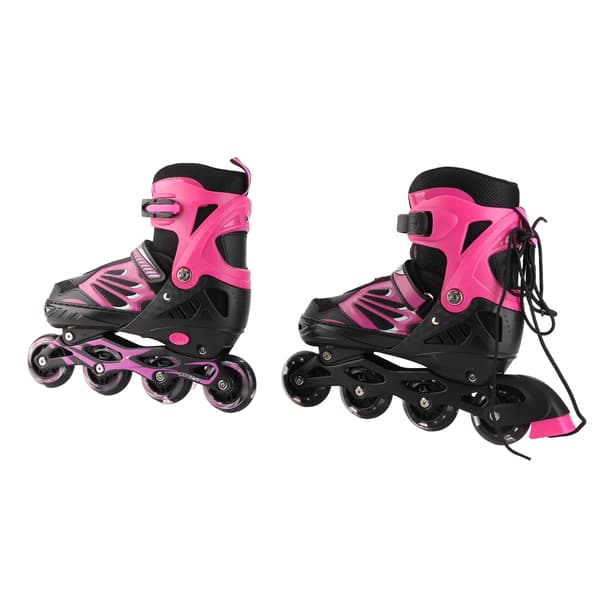 Inline skates, justerbar pasform, lysende hjul,M