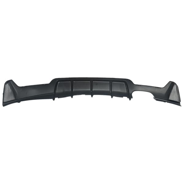 Bageste kofanger diffuser, holdbar ABS-plastik, nem installation,Matte Sort