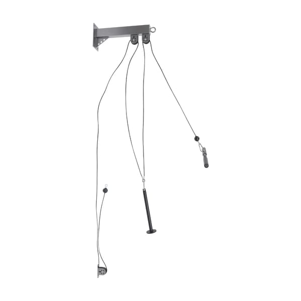 Väggmonterat blocksystem, 150 kg viktkapacitet, helkroppsträning,svart