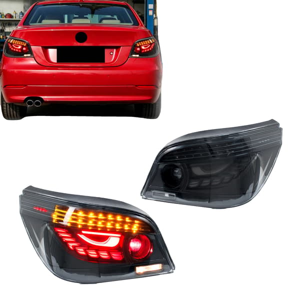 Bakljusmontering, LED, Sekventiell Blinkersignal,Rökt Vit