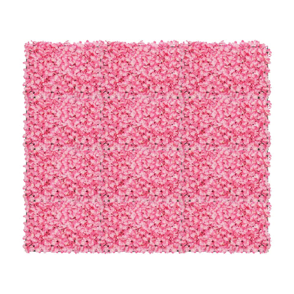 Konstgjorda Blomväggspaneler, Elegant Design, Hållbart Material,Rosa