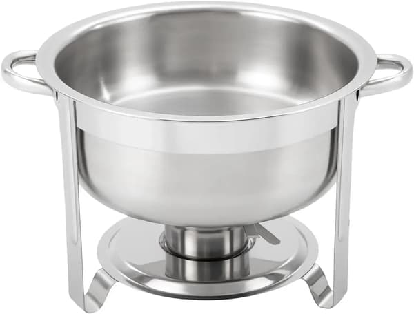 Chafing Dish, Rostfritt Stål, Rund Design,Silver