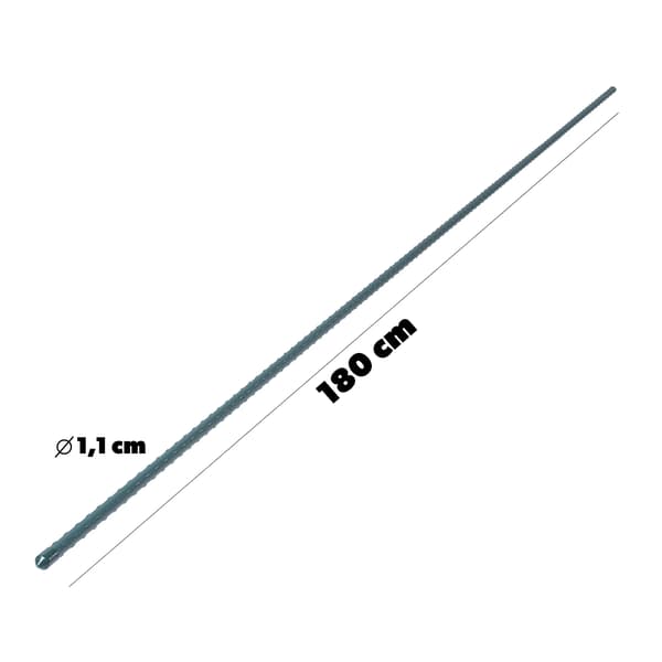Växtstöd, belagt stål, 180 cm längd, 2,5 cm diameter, stöder olika växter, idealisk för trädgårdsstabilisering