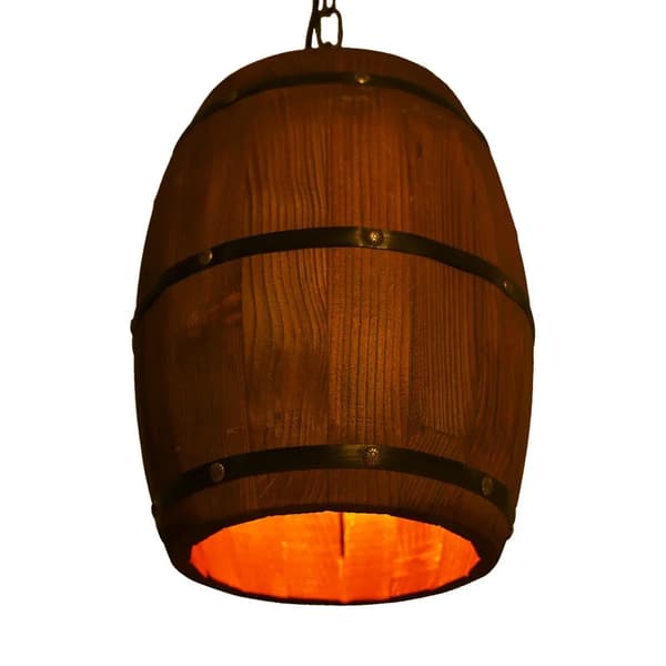 Pendellampe, Rustik Design, Justerbar Højde,lys gul, sort