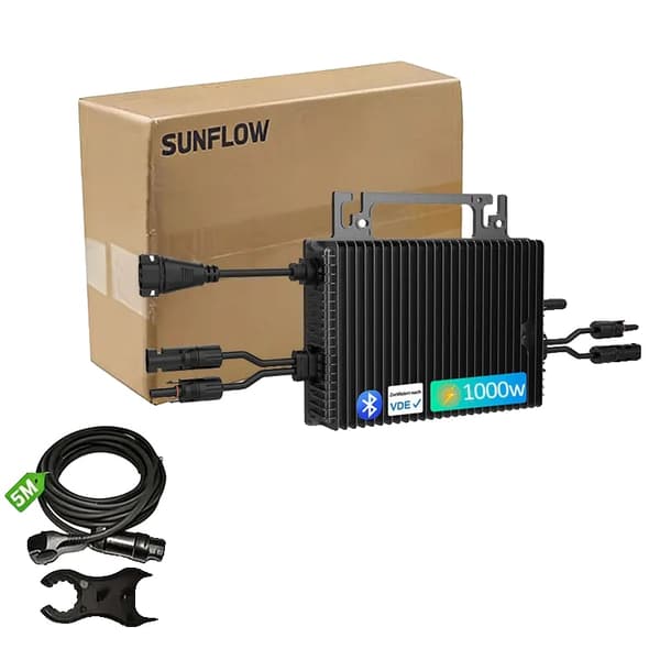 Sol inverter, Dual MPPT understøttelse, Smart overvågning,1000W