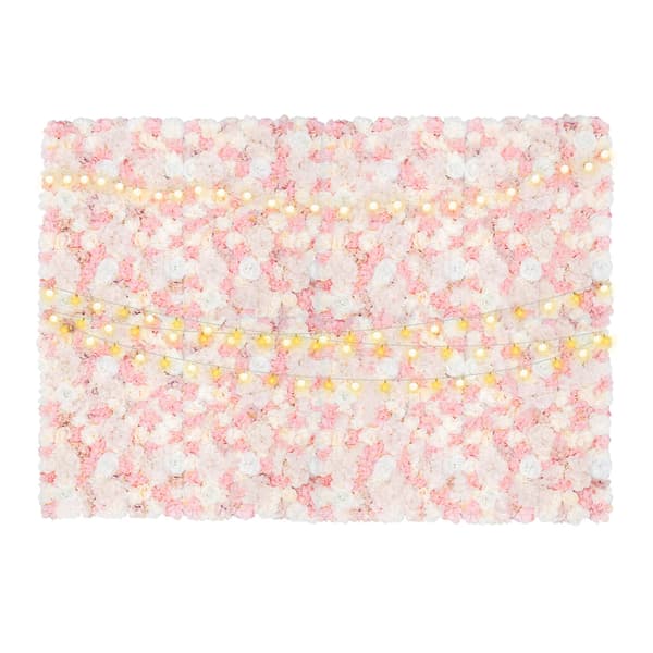 Konstgjord Blomväggspanel, 12 Stycken, Elegant Dekor,Rosa