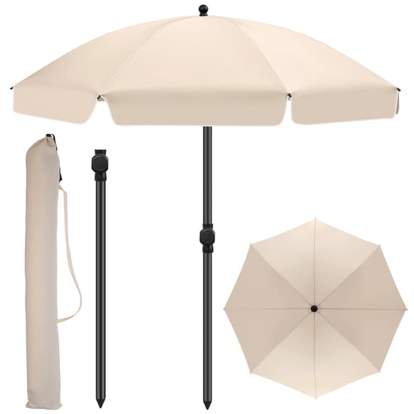 Solparasol, Justerbart Design, Letvægts og Bærbart,Beige
