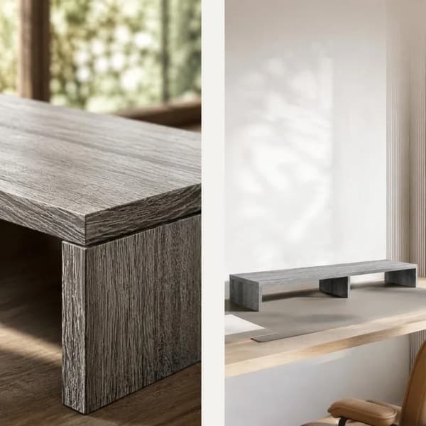Dubbel bildskärmsställ, ergonomisk design, integrerade förvaringsfack,Gris