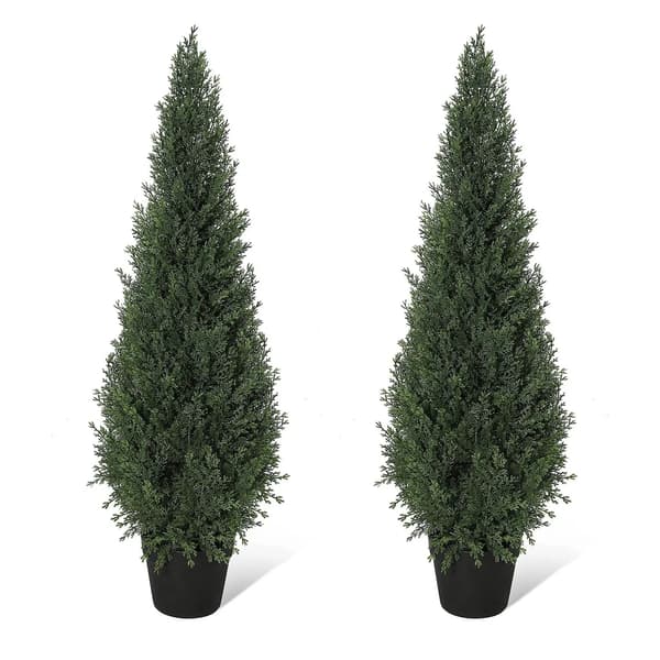 Konstgjorda cypressväxter, Lättskötta, Mångsidig Dekor,150cm, grön
