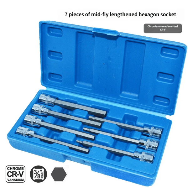 Hex Socket Bit Sæt, Lang Design, Slagfast,Rose
