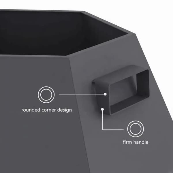 Udendørs Planter, Holdbart Metal, Nem Montering,Mørk Grå