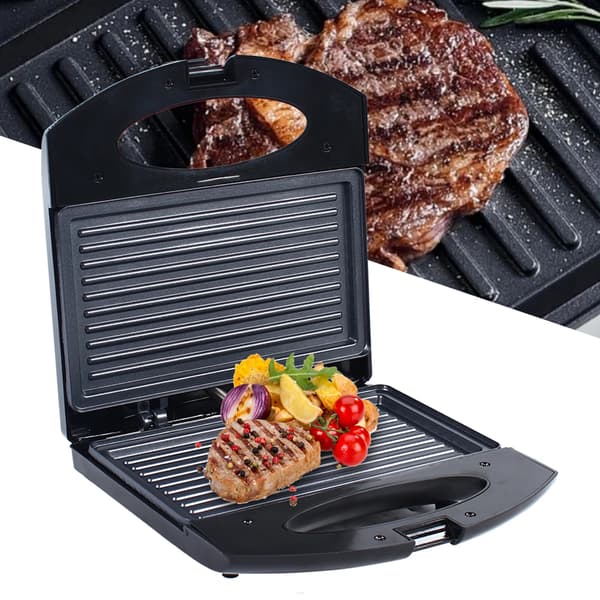 Elektrisk Grill, Dobbelt-Sidet Opvarmning, Brugervenligt Design,sort